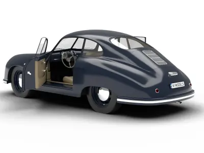 Porsche 356 2 Coupe 1948 HQ 3D model