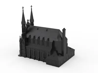 St Pauls Cathedral Birmingham - Alabama 3D print model