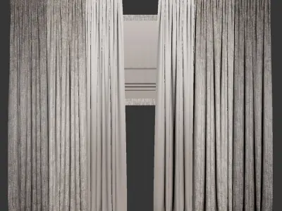 Curtain with Roman 52 3D model