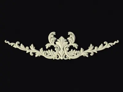 Central decor ornament for furniture 3D model 651