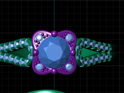 Rings triple Free 3D print model