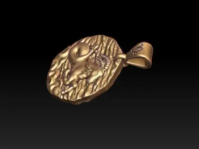 Horoscope Capricorn pendant 3D print model