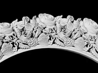 carved mirror 3D model 5
