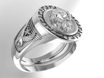 RING LION Printing Model Free 3D print model