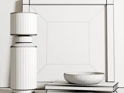 Interior Decor Set - 6 Items 3D model