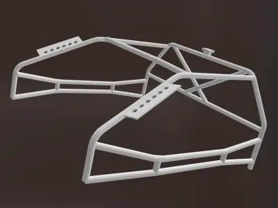 10th scale RC Drift bodyshell roll cage 3D print model