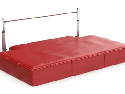 High Jump Mat Low-poly 3D model