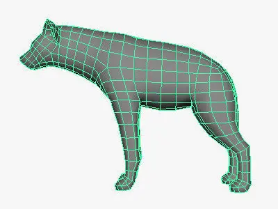 Low Poly Hyena dog Low-poly 3D model