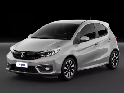 Honda Brio RS 2020 With Interior HQ Low Poly Low-poly 3D model