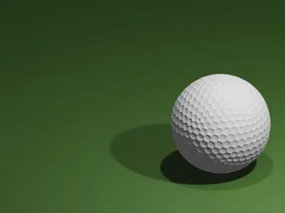 3D LOW POLY GOLF BALL  Low-poly 3D model