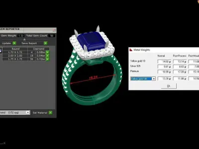 Ring  White Gold 3D print model