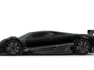 Black Phantom 2015 3D Model High-Quality Detailed Design Low-poly 3D model