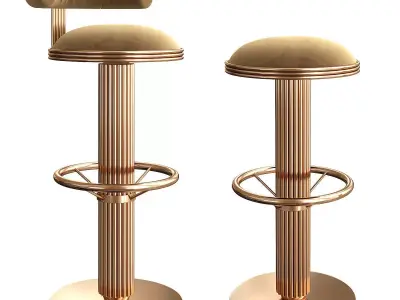 Mezzo Collection Mulligan bar chair 3d model Low-poly 3D model