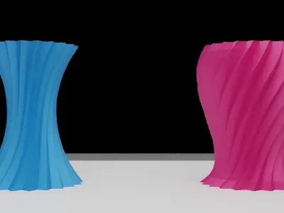 Zigzag wavy Vases 3D print model