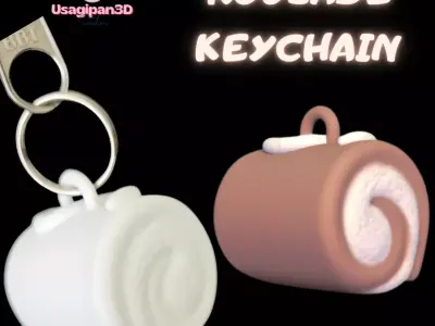 Roulade Keychain 3D print model