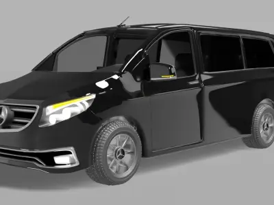 Mercedes Benz Vito Low-poly 3D model
