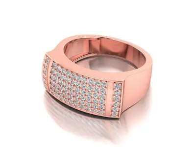 Men Diamond Jewelry Ring 3D print model