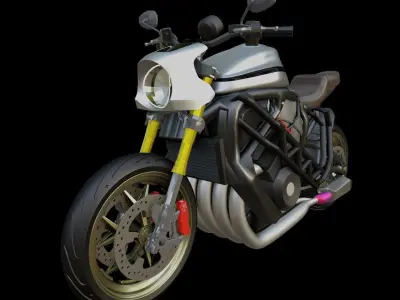 Bike hurly hurly 650 Ti game ready Low-poly 3D model