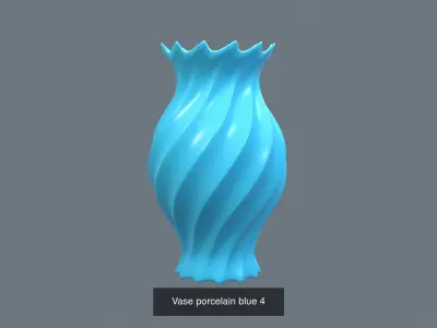 Vases porcelain 4 3D Model Collection