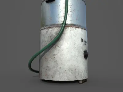 Soviet washing machine Riga Low-poly 3D model