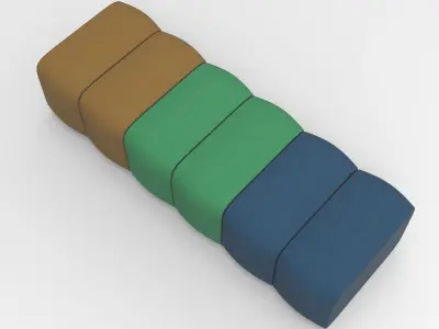 Sindy Bench Low-poly 3D model