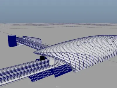 dubai metro stations 3D model