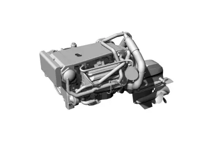 Marine Stern Drive Inboard Engine 3D model