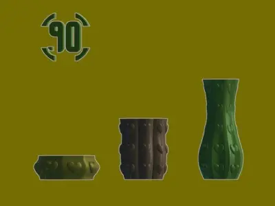 Classic Vase Style model heart tiles style Free 3D print model