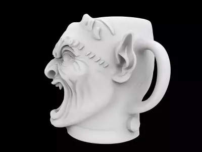 Gargoyle Cup Pot 3D Printable Model 3D print model