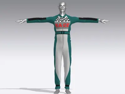 Racing Custom Driver Suits Low-poly 3D model