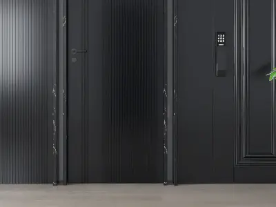 anti-theft Modern entry door 3D model