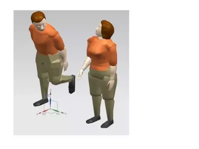 HumanBody two people Free 3D model