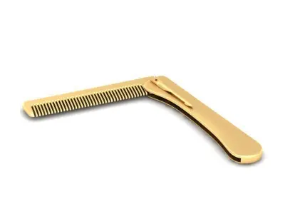 Luxury Folding Metal Comb 3D Model for Jewelry or Accessory  567 3D print model