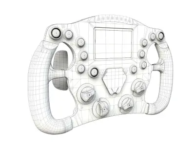 Oreca Steering Wheel Low-poly 3D model