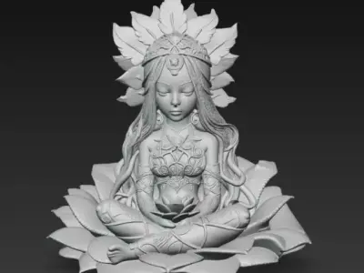Lotus Girl 3D print model