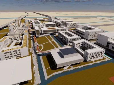 School - GLASS BRIDGE 3D model