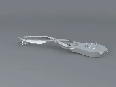 Abstract guitar Free 3D model