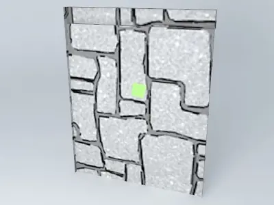 Pinwall stone wall with square Free 3D model