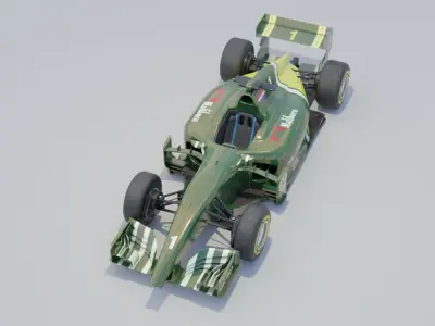 Formula 1 style race car Low-poly 3D model