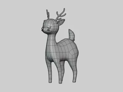  character Cartoon Deer 3D model