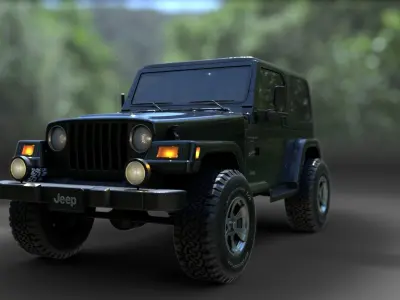 1998 Jeep Wrangler Sahara 3D model