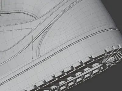 Nike Air Jordan 1 Mid Banned  3D model