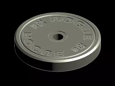 25kg Weightlifting Bumper Plate Free 3D model