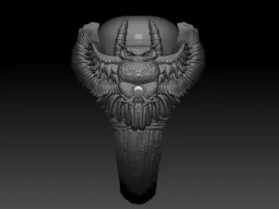 Owl Ring 3D print model 3D print model