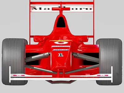 Red Formula 1 3D model