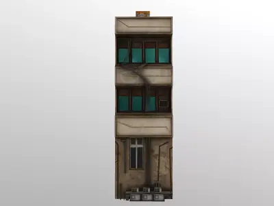 Cyberpunk Building 1 3D model