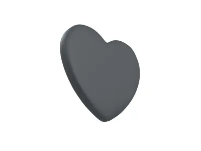 Twitter Heart Emoji v1 008 Low-poly 3D model