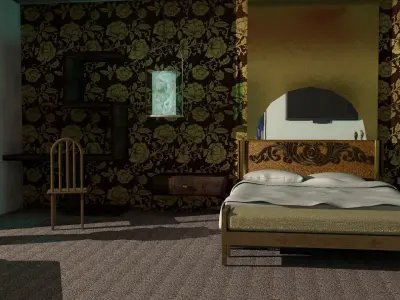 Hyatt Bedroom Build 3D model