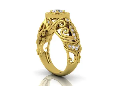 Heavy Mens Ring  3D print model