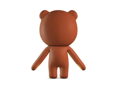 Cartoon Bear Low-poly 3D model